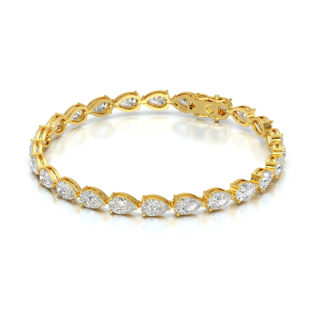 10 CT Pear Cut Diamond Tennis Bracelet Jama Jewels