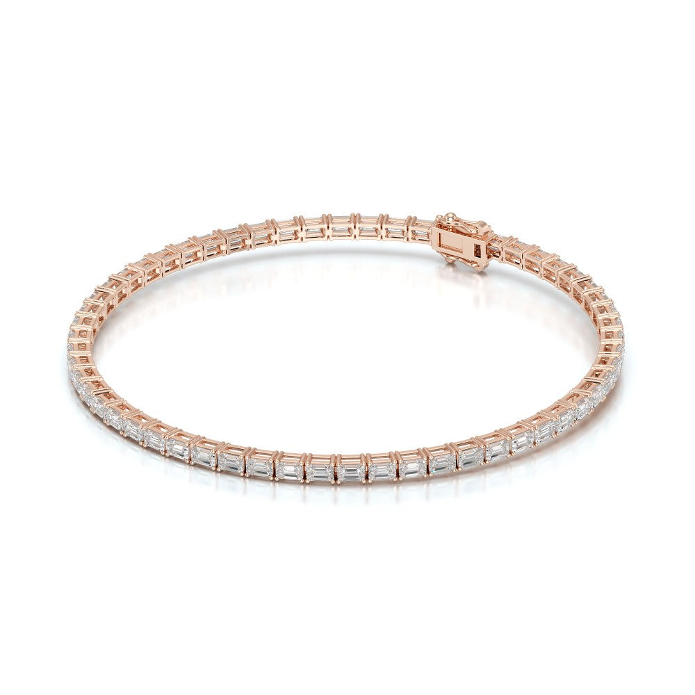 5.10 CT Emerald Cut Diamond Tennis Bracelet Jama Jewels