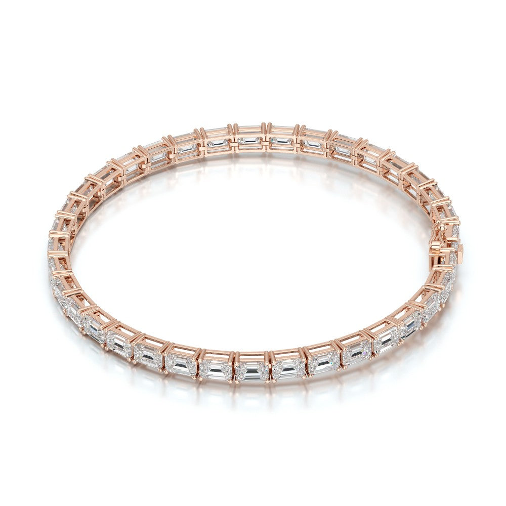 12.25 CT Emerald Cut Diamond Tennis Bracelet Jama Jewels