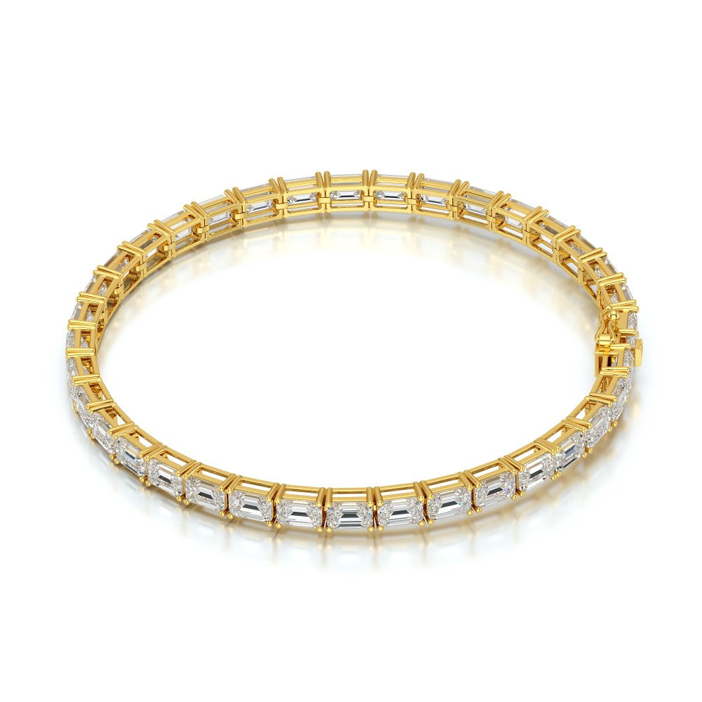 12.25 CT Emerald Cut Diamond Tennis Bracelet Jama Jewels