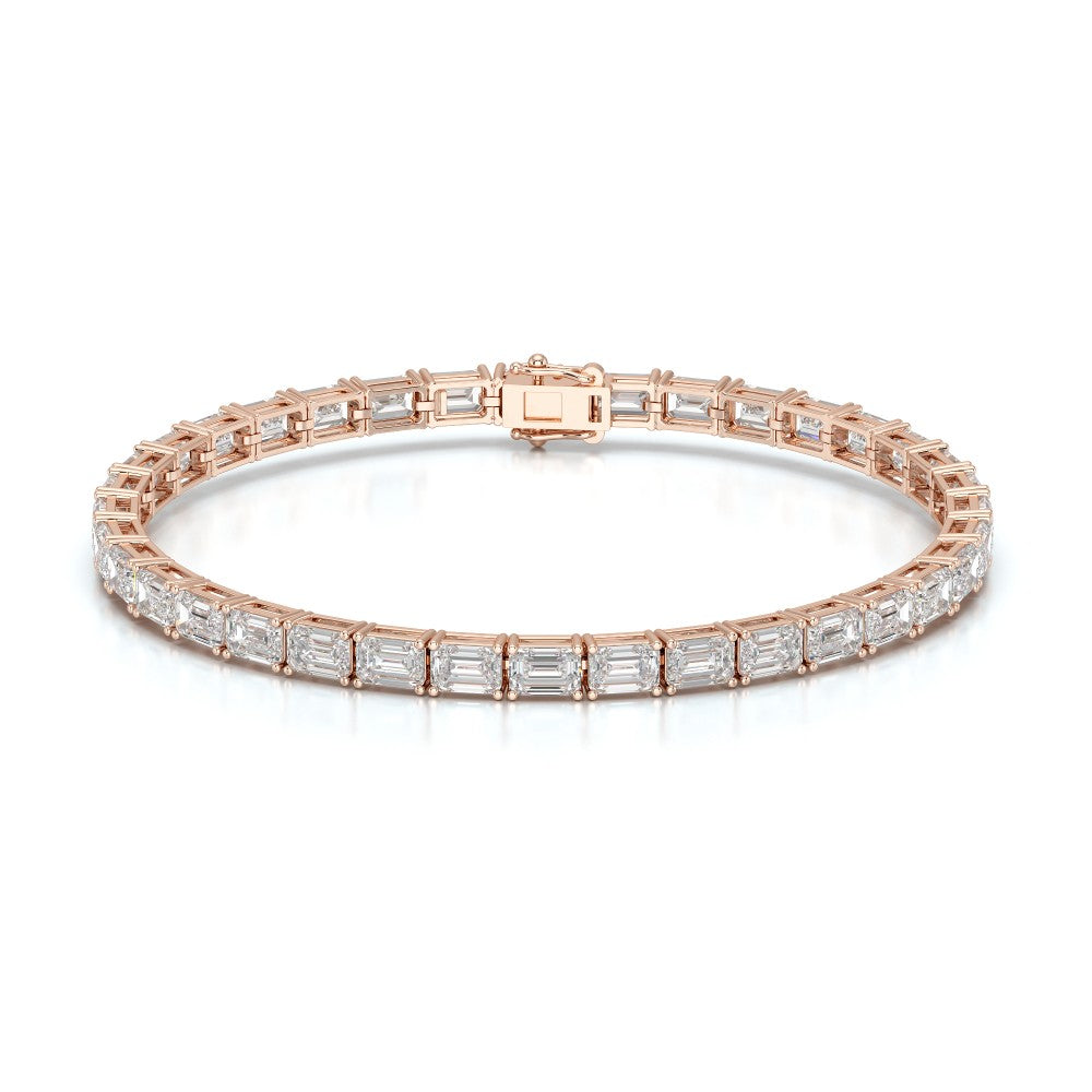 12.25 CT Emerald Cut Diamond Tennis Bracelet Jama Jewels