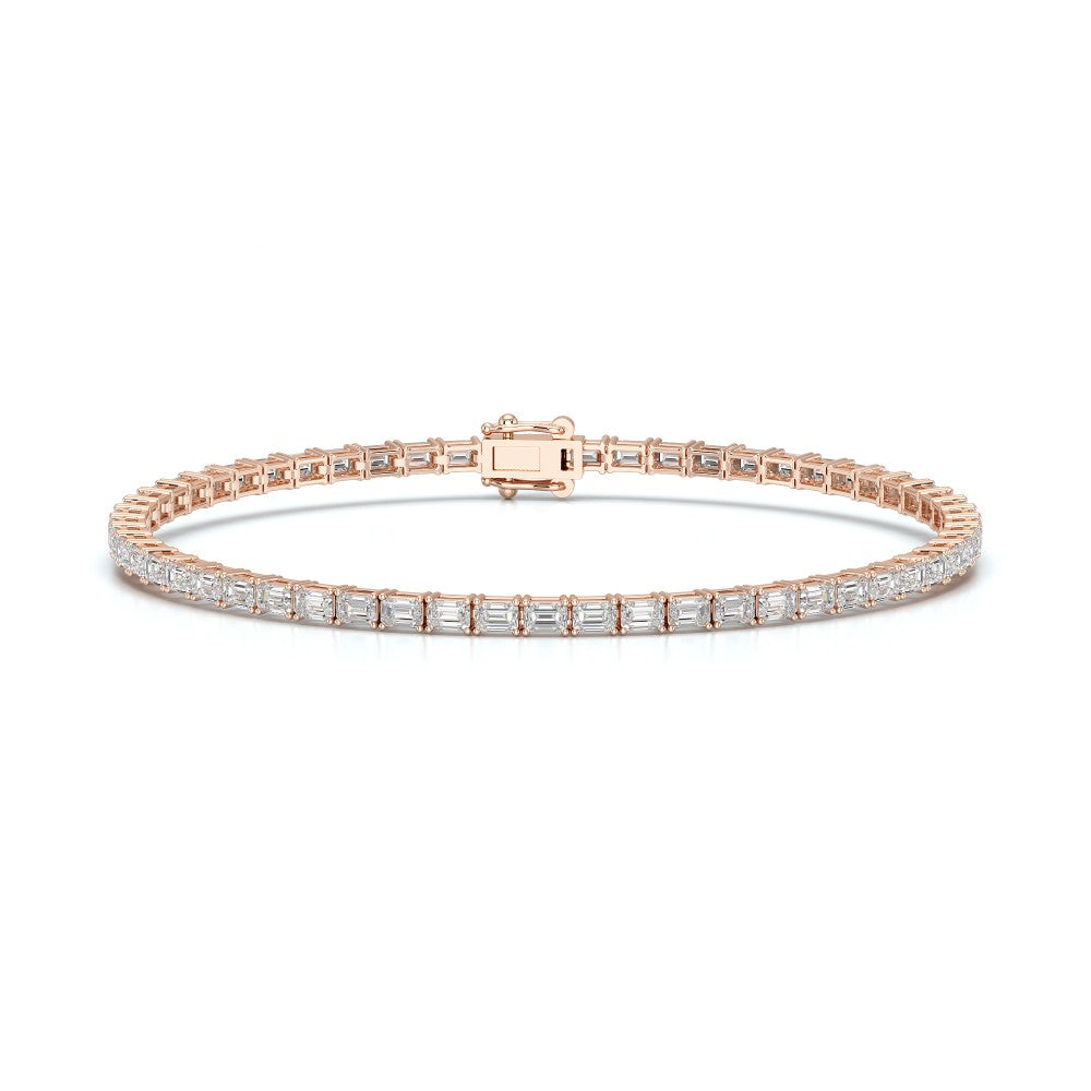 3.85 CT Emerald Cut Diamond Tennis Bracelet Jama Jewels
