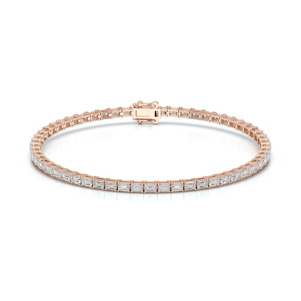 3.85 CT Emerald Cut Diamond Tennis Bracelet Jama Jewels