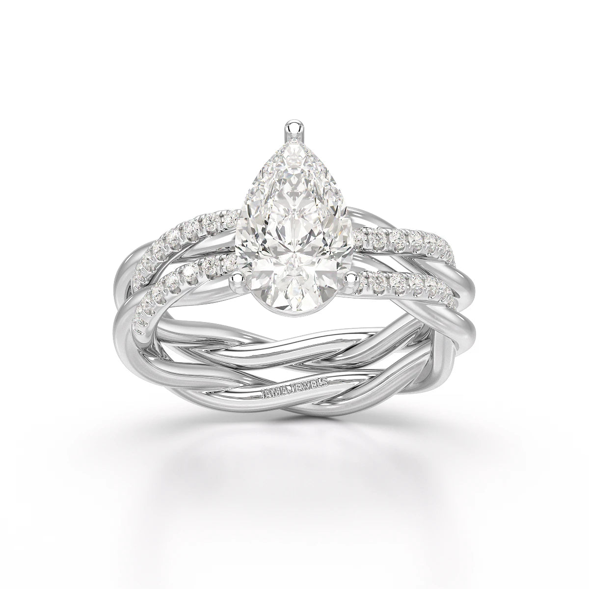 2.2 CT Pear Shape Lab Diamond Ring