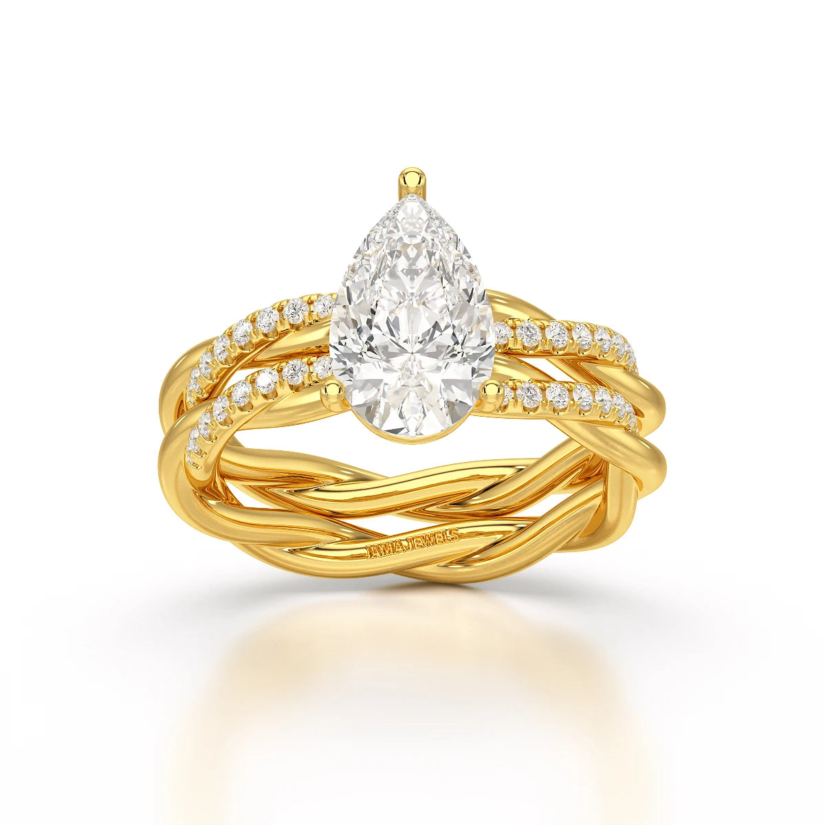 2.2 CT Pear Shape Lab Diamond Ring