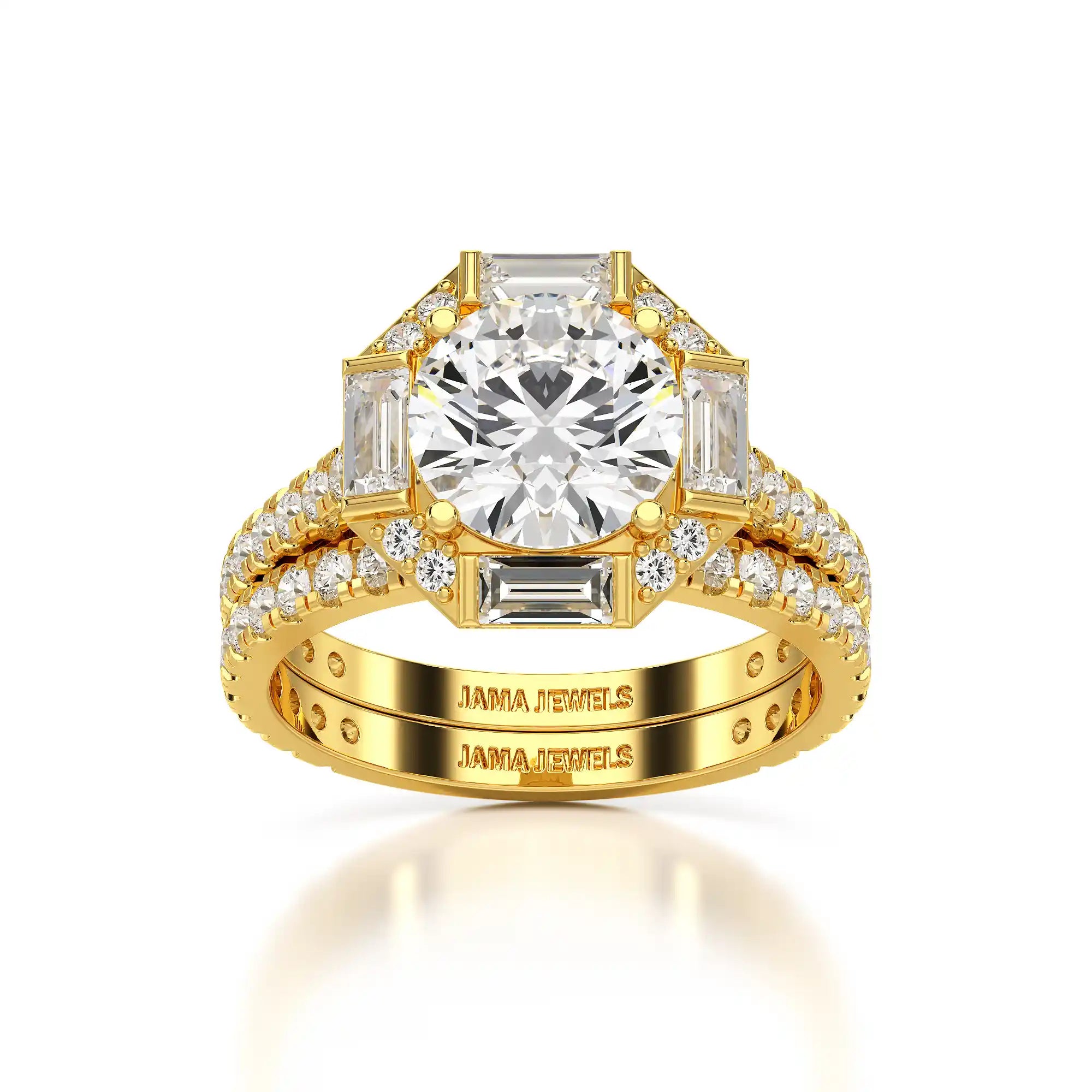 3.35 CT Octagonal Halo Lab Diamond Ring