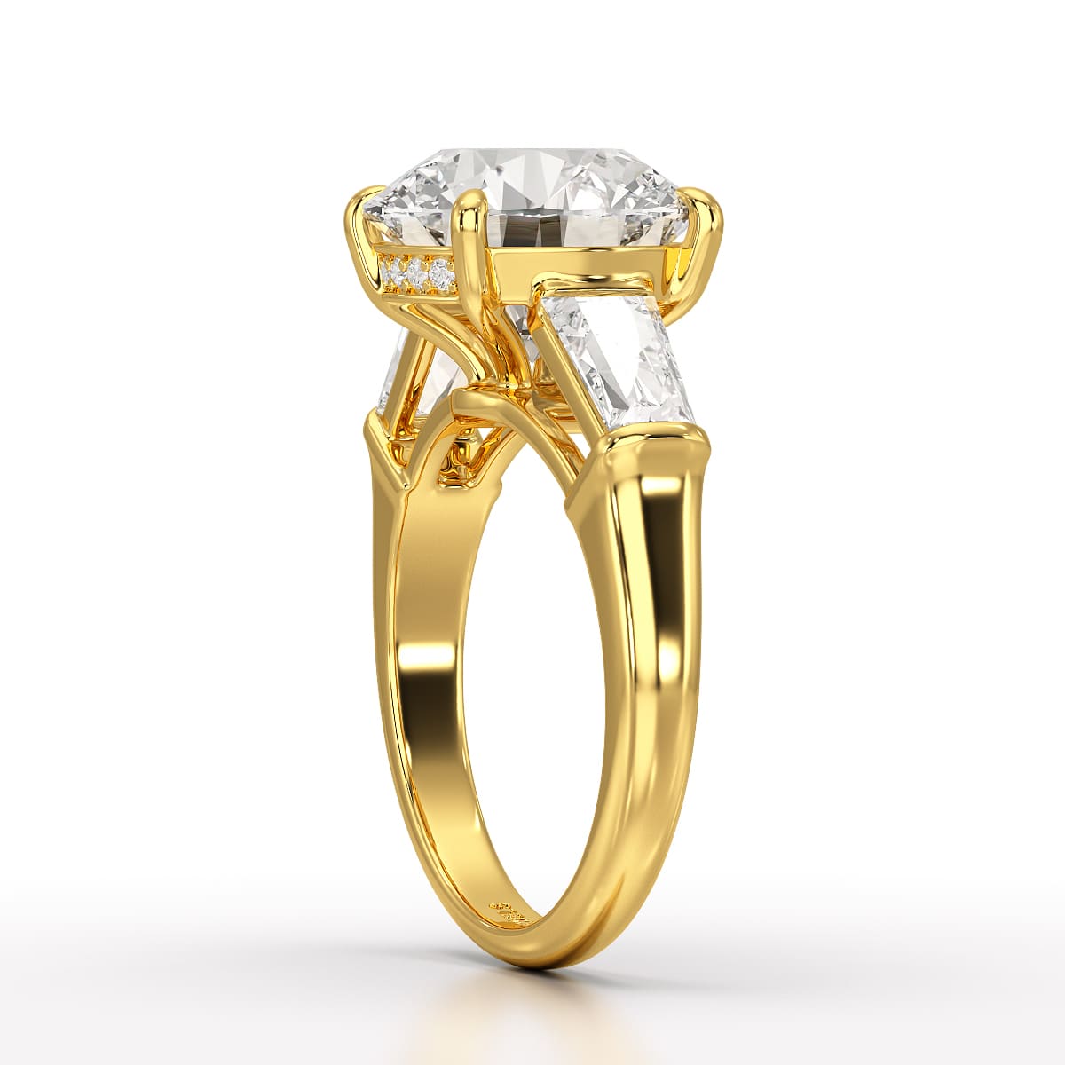 Three Stone Lab Diamond 2.74 CT Wedding Ring - Jama Jewels 