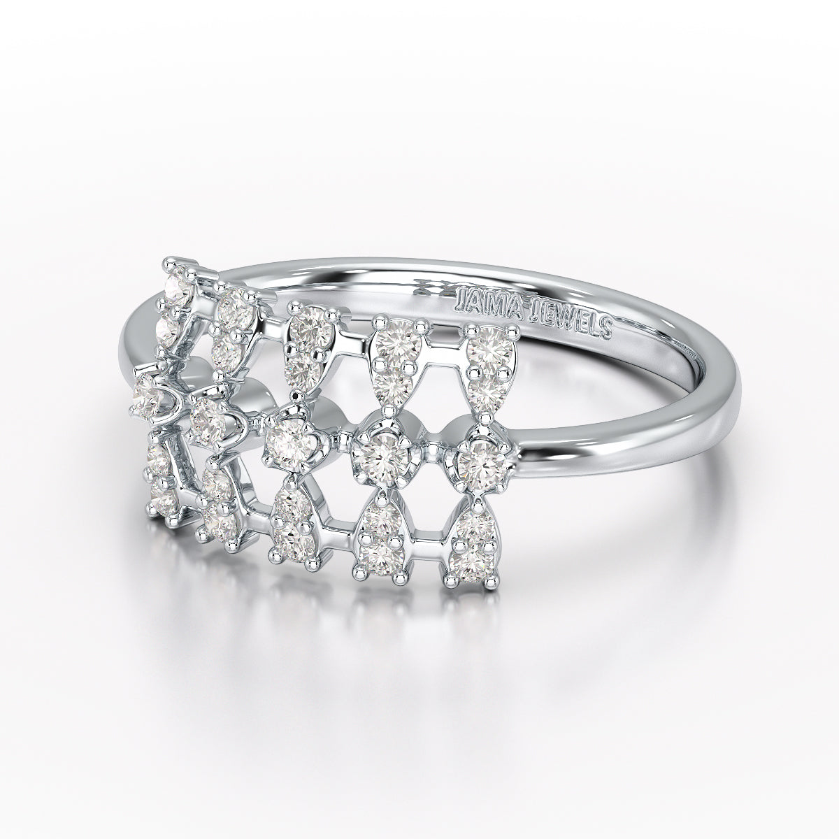 0.27 CT Round Shape Lab Grown Diamond Wedding Ring - Jama Jewels 