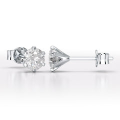 1.68 CT Round Lab Diamond Stud Earrings - Jama Jewels 
