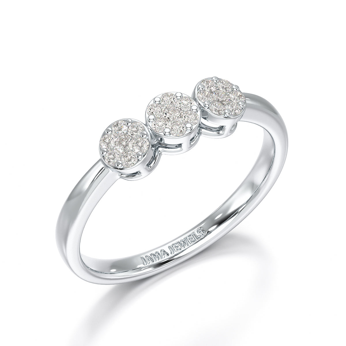 0.21 CT Round Shape Lab Diamonds Engagement Ring - Jama Jewels 