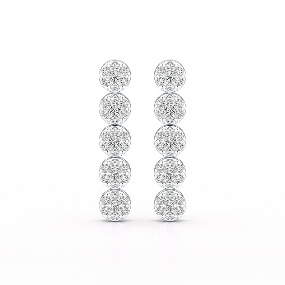 1.92 CT Diamond Designed Wedding Earrings - Jama Jewels 