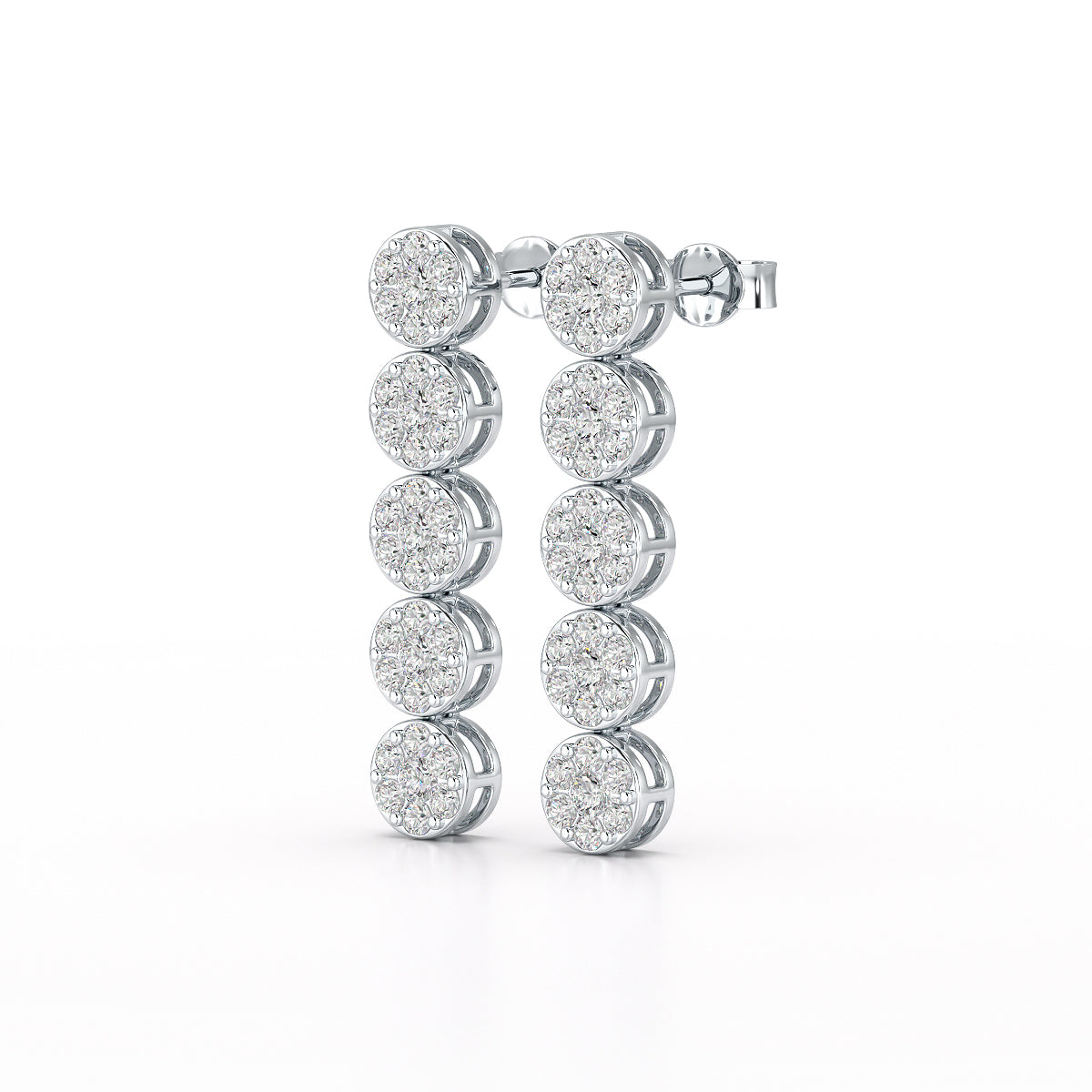 1.92 CT Diamond Designed Wedding Earrings - Jama Jewels 