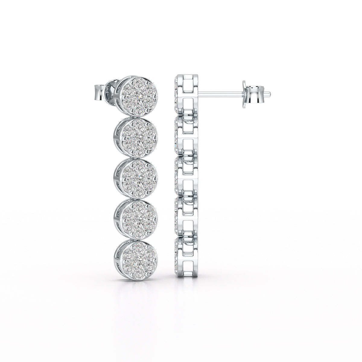 1.92 CT Diamond Designed Wedding Earrings - Jama Jewels 