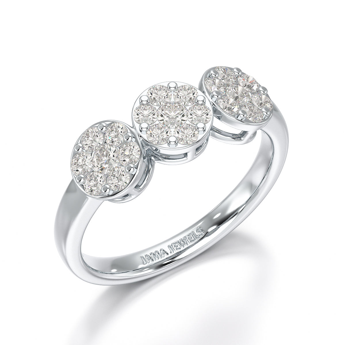 0.57 CT Lab Grown Round Shape Simple Wedding Ring - Jama Jewels 