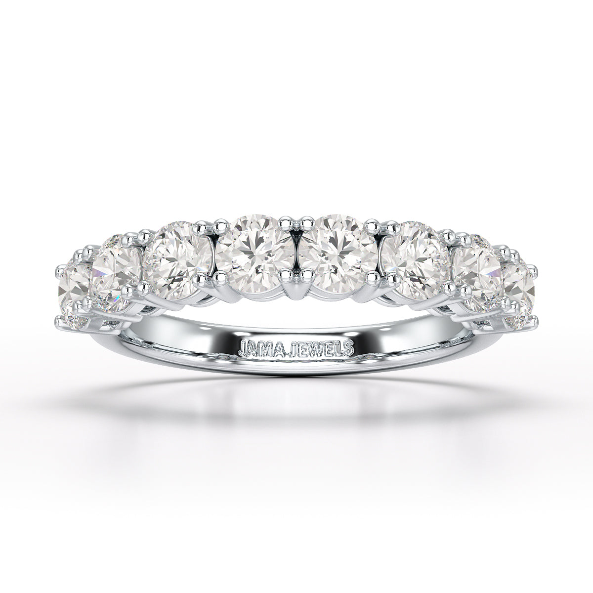 1.84 CT Round Cut Lab Diamonds White Engagement Ring - Jama Jewels 