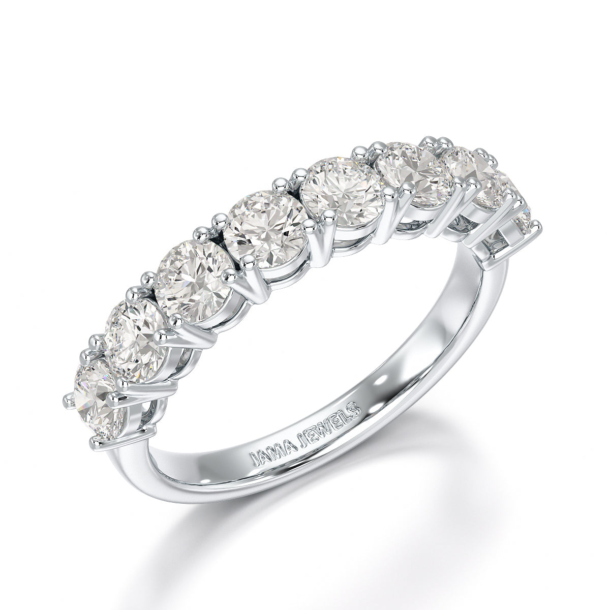 1.84 CT Round Cut Lab Diamonds White Engagement Ring - Jama Jewels 