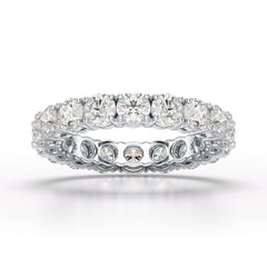 3.69 CT Full Classic Round Cut Lab Diamonds Engagement Ring - Jama Jewels 