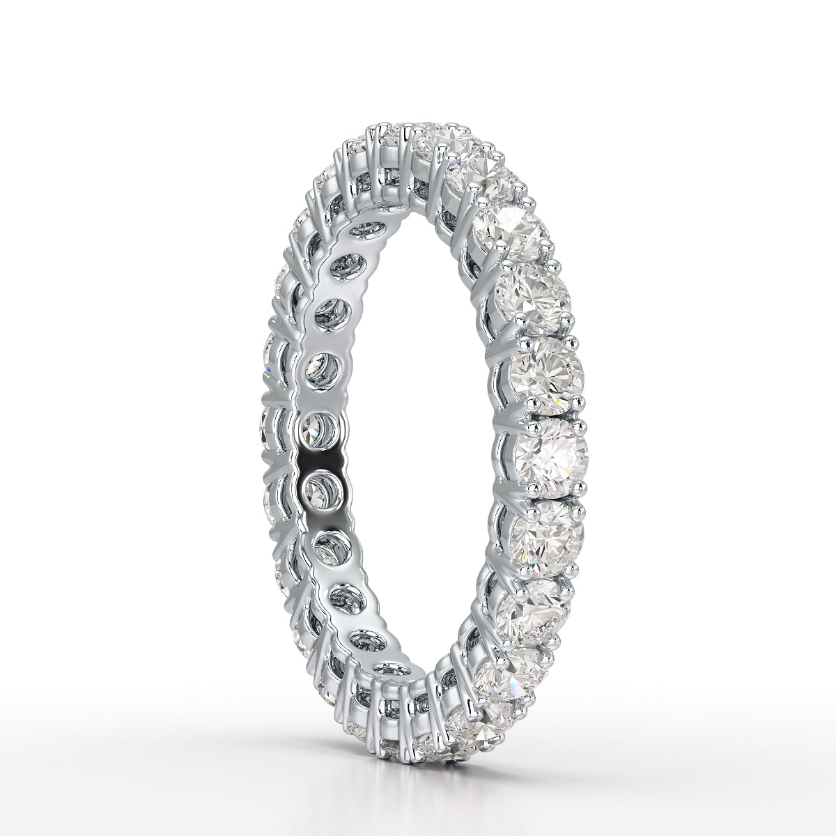 1.75 CT Full Classic Round Lab Diamonds Engagement Ring - Jama Jewels 