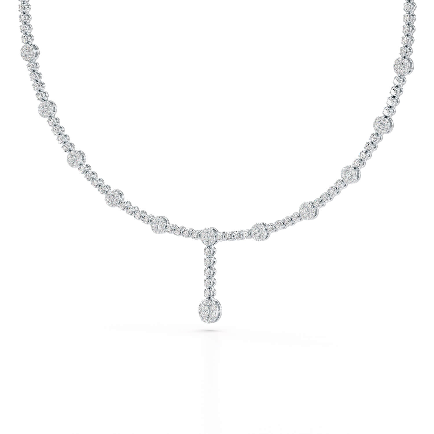2.4 CT Lab Diamond Drop Necklace