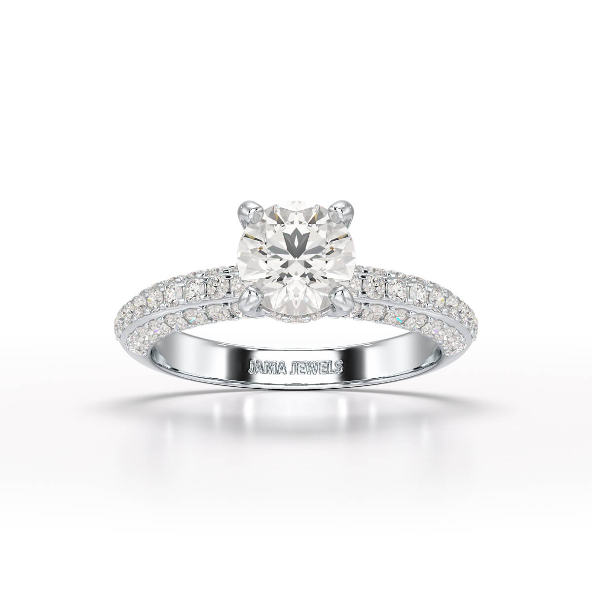 Classic Round Cut 1.77 CT Lab Diamond Ring