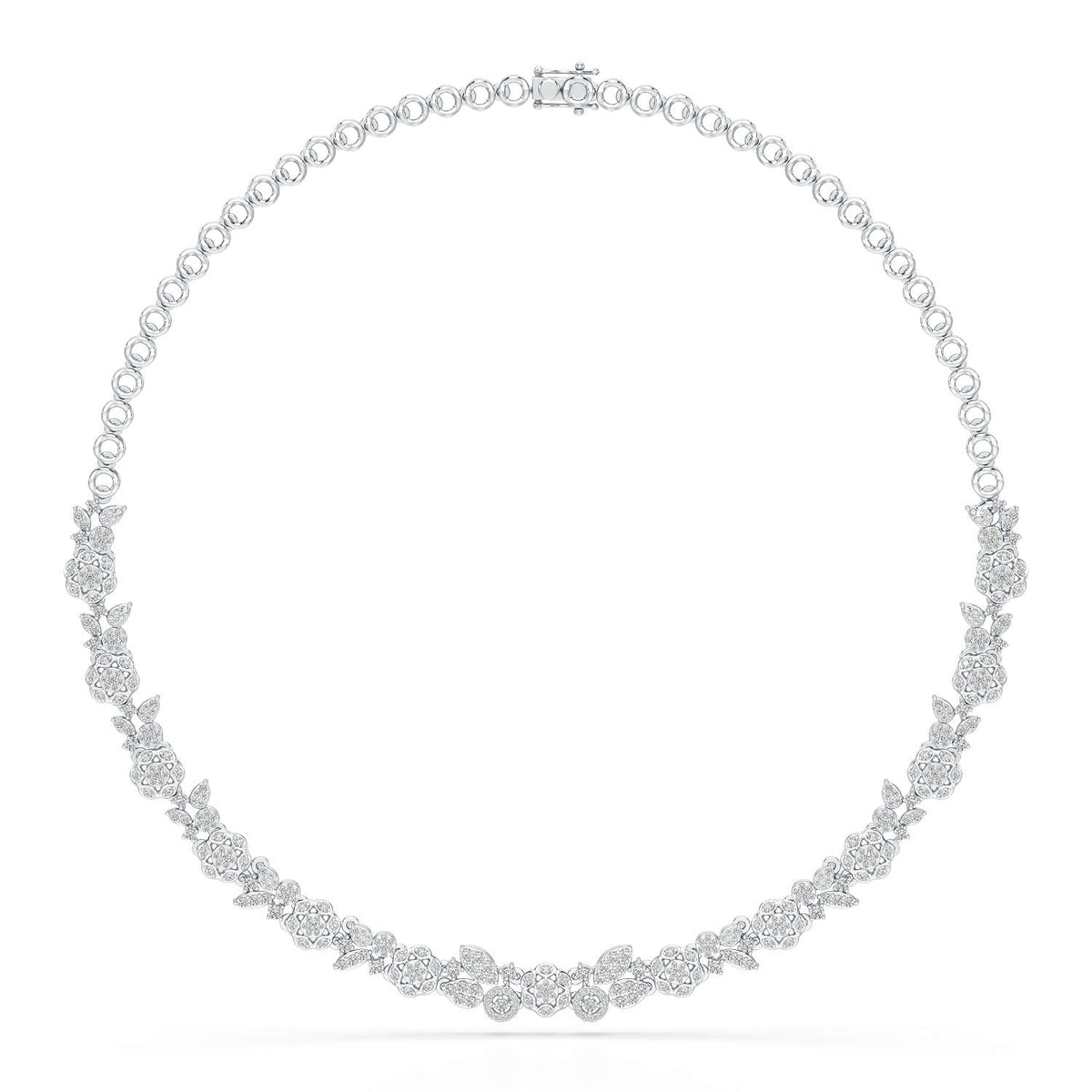 4.1 Carat Lab Diamond Petal Necklace