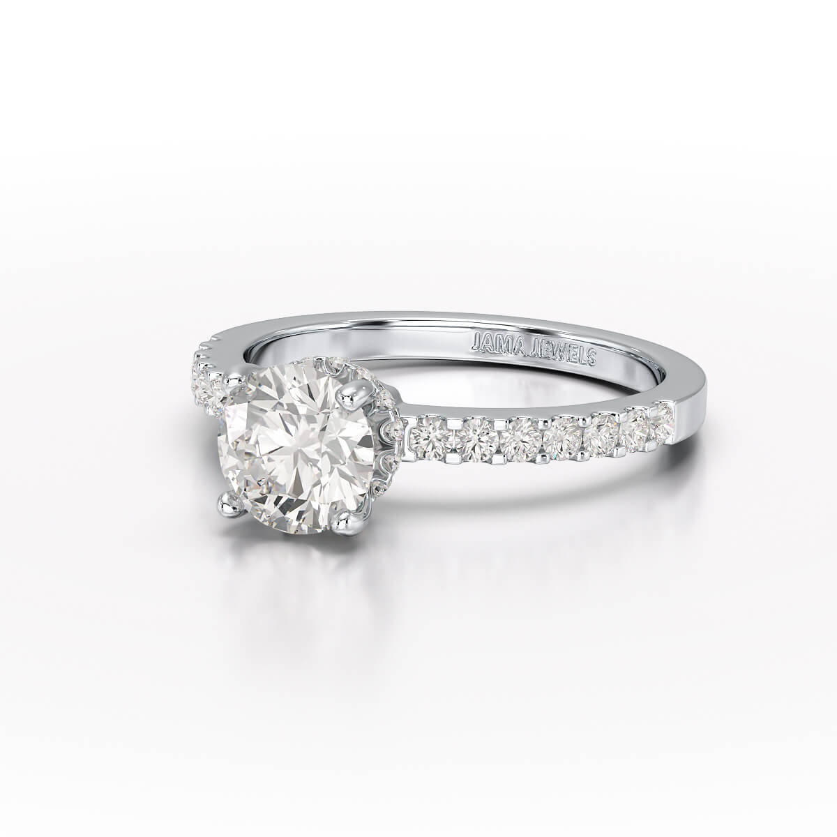 1.36 CT Round Cut Lab Grown Diamond Ring