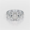1.80 CT Oval Cut Sideways Ring with Marquise & Round Side Diamonds