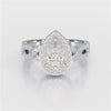 2.04 CT Pear Cut Halo Lab Diamond Ring