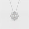 3.67 CT Lab Diamond Multi Shape Chain Pendant