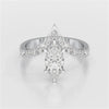 1.66 CT Curved Marquise Cut Lab Diamond Ring