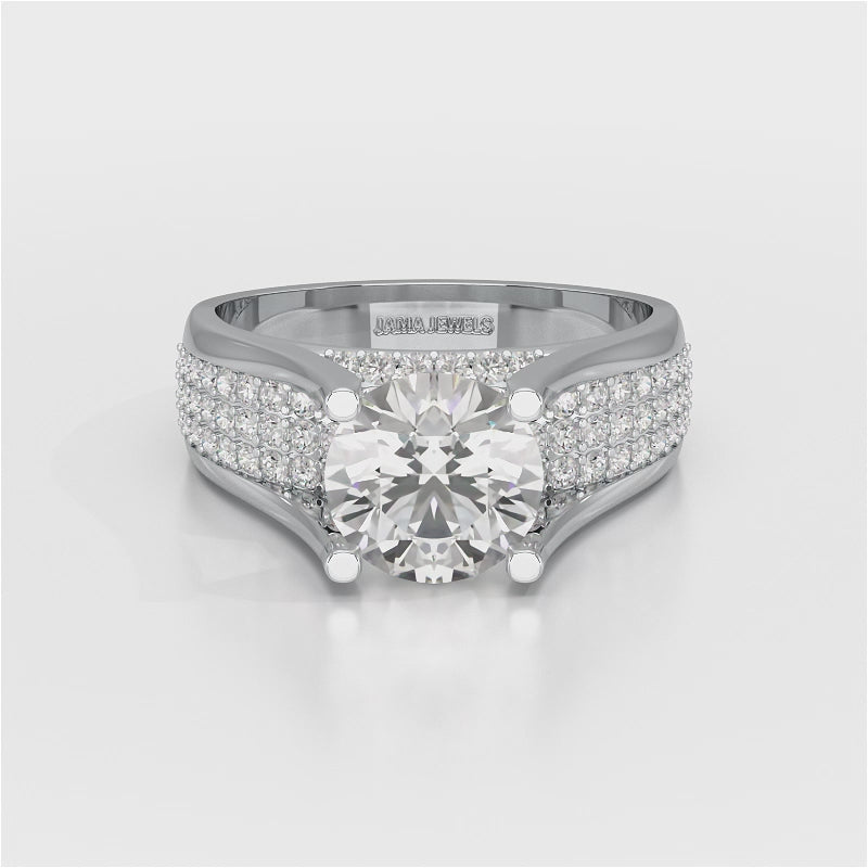 2.6 CT Round Cut Lab Diamond Ring