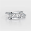 0.10 CT Pipe Pave Lab Diamond Ring with Round Diamonds