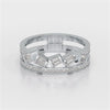 0.50 CT Two Row Ring with Round and Taper Cut Diamonds