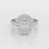 2.39 CT Lab Diamond Oval Cut Halo Engagement Ring