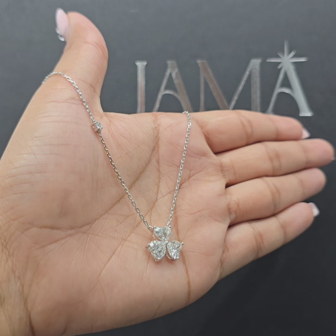 3.15 CT Flower Petal Shape Chain Pendant (Ready for Delivery)