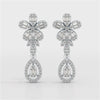 1.4 CT Baguette Cut Lab Diamond  Dangle Drop Earring