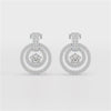 1.86 CT Lab Diamond Circular Stud Earrings