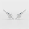 0.76 CT Lab Diamond Heart Cut Earrings