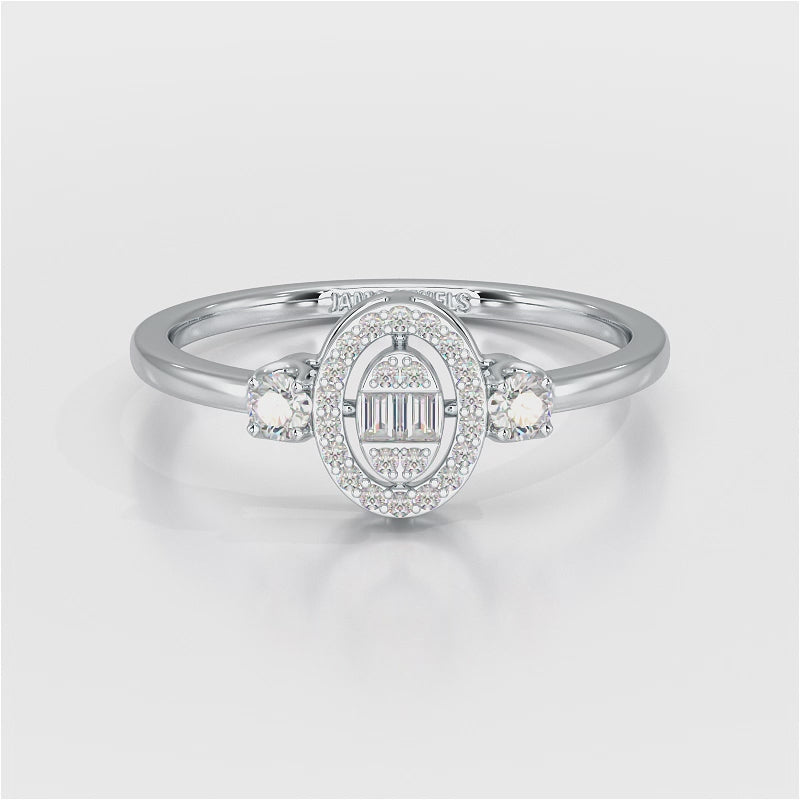 0.27 CT Baguette Shape Lab Grown Diamond Ring
