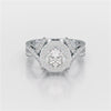 1.9 CT Round Cut Solitaire Halo Lab Diamond Ring