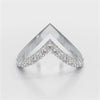 0.65 CT V Shaped Diamond Ring