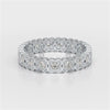 0.65 CT Flower Shape Eternity Ring with Round Cut Lab Diamonds