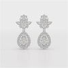 6.8 CT Pear and Marquise Cut lab Diamond Drop Earrings