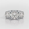 Round Lab Diamond Three Stone 6.07 CT Wedding Ring