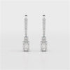 4.42 CT Emerald Cut Drop Lab Diamond Earring