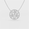 2.57 CT Pear Cut Flower Lab Diamond Pendant