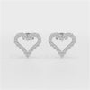 0.56 CT Heart Shaped Lab Diamond Stud Earrings