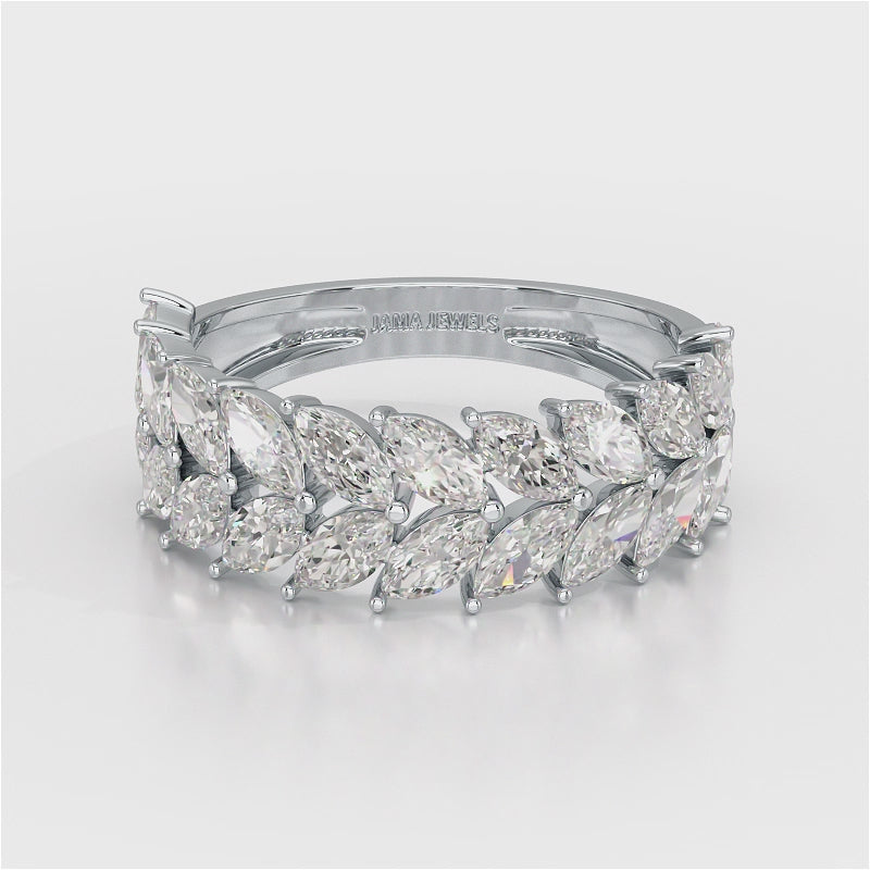 2.44 CT Marquise Cut Lab Diamond Ring