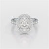 2.9 CT Oval Cut Halo Lab Diamond Ring
