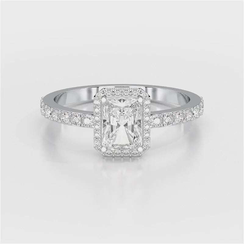 3.61 CT Lab Diamond Radiant Cut Ring